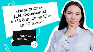 "Недоросль" Д.И. Фонвизина и +14 баллов на ЕГЭ за 40 минут | ЕГЭ ЛИТЕРАТУРА 2022 | СОТКА