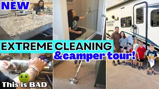 EXTREME CLEAN WITH ME | SPRING CLEANING 2023 | SPEED CLEANING MOTIVATION | NEW CAMPER TOUR!