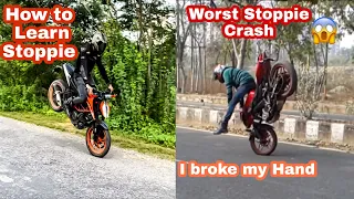 How to learn Stoppie | Pulsar 200ns Accident | Stoppie Tutorial | Bike Crash | #stoppie #crash #ktm