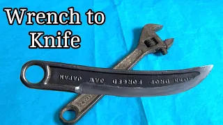Making a Knife from an Old Wrench: DIY Project | Forging a Knife