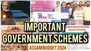 Important Government Schemes 2024 / Assam Budget / Current Affairs / APSC / ADRE