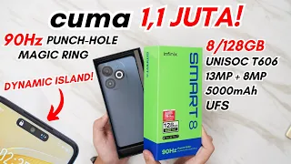 1,1 JUTA LUAR BIASA🔥Unboxing Infinix Smart 8 Indonesia + Tes Gaming