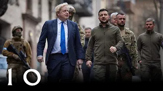 Watch the moment Prime Minister Boris Johnson meets President Zelenskyy in Kyiv