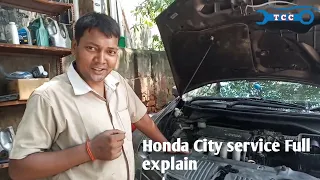 Honda City service ||Car service Honda i-vtec full explain by mukesh chandra gond