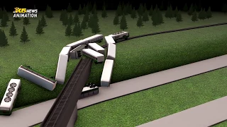 Animation of how an Amtrak train derailed near DuPont