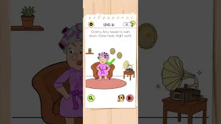 Braintest 4 Level 20 Granny Amy needs to calm down some music might work.#braintest4 #trending#viral