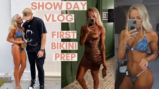 SHOW DAY VLOG // First bikini competition // Behind the scenes of show day