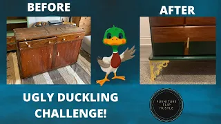 Ugly Duckling Challenge// Trash to treasure, furniture makeover