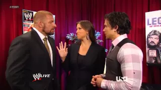 Stephanie McMahon, Triple H, & Brad Maddox Backstage