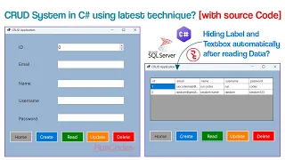 CRUD System in C# - How to Insert, Update, Delete and Read in C#.NET using SQL Server Database?