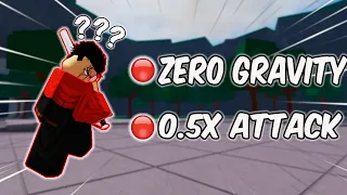 EVERY MOVE with ZERO GRAVITY and 0.5x ATTACK SPEED | The Strongest Battleground