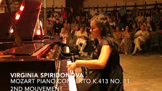 Poros Piano Academy 2013 - Mozart Piano Concerto K.413 No. 11 2nd mov. Virginia Spiridonova