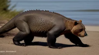 half bear half lizard aka mix of lizard and bear