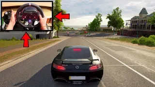 Forza Horizon 3 Driving Mercedes AMG GTR (Steering Wheel + Paddle Shifters) Gameplay