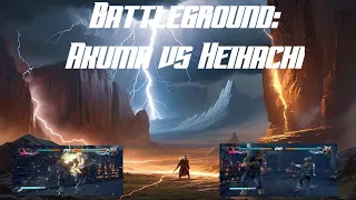 "Battleground: Akuma vs Heihachi - Epic Clash of Titans!"