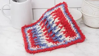 Left Hand: Crochet Post Stitch Dishcloth | EASY | The Crochet Crowd