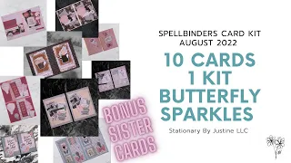 10 Cards 1 Kit | Spellbinders Card Kit of the Month | August 2022 | Butterfly Sparkles #1