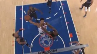 Bismack Biyombo Blocks Derrick Rose Dunk Attempt | Magic vs Knicks | Dec 22 | 2016-17 NBA Season