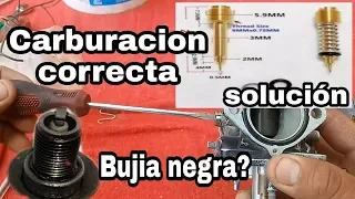 Tornillos de Ajuste AIRE/RELENTY +bujía negra COMO CARBURAR TU MOTO