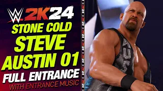 STONE COLD STEVE AUSTIN 01 WWE 2K24 ENTRANCE - #WWE2K24 STEVE AUSTIN ENTRANCE THEME