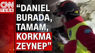 Alman ekip depremzedeyle Türkçe konuştu: Daniel burada tamam, korkma Zeynep Hanım