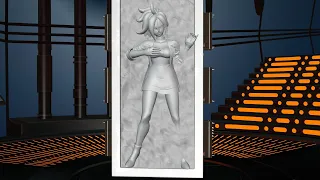 Androide n21 in carbonite part 2 #asfr #petrification #animation #mmd #固め #mikumikudance