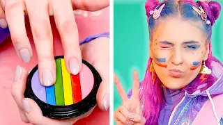 FUN RAINBOW SCHOOL SUPPLIES! Clever DIY Ideas | School Life Hacks by Crafty Panda