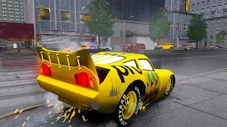 Crazy Lightning McQueen PRO Crashes - GTA 4 Real Car Crashes Ep.71