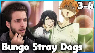 I Was NOT READY for this Show | Bungo Stray Dogs Episode 3 and 4 Blind Reaction