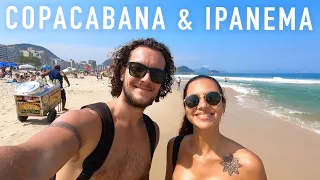 RIO'S FAMOUS BEACHES! 🇧🇷 COPACABANA & IPANEMA (TRAVEL BRAZIL)