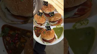 Desi Style Burger 🍔 || Best Burger in Delhi 😍 #shorts #burger #foodvideo