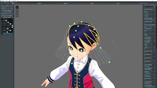 VRoid Studioのプロシージャルヘアで非対称な髪型を作る時に使うパラメータ