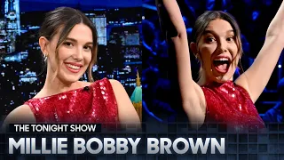 Millie Bobby Brown Talks Jake Bongiovi’s Proposal and Dog Winnie, Plays Egg Roulette | Tonight Show