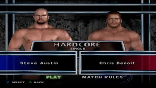 WWE SmackDown! Here Comes the Pain - Steve Austin VS Chris Benoit (HARDCORE)