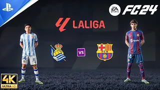 FC 24 Barcelona VS Real Sociedad | LaLiga 2024 | PS5 4K Gameplay
