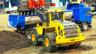 Rc Construction Site Action!! Rc Model Scale Mix, rc excavator, tractor, rc wheel loader worK HARD!