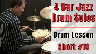 4 Bar Jazz Drum Solos - Jazz Drum Lesson 10 - #shorts