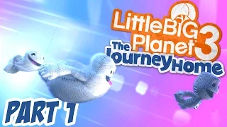 LittleBigPlanet 3 - The Journey Home 100% Walkthrough Part 1 - Bone-a-Fide Ride - LBP3 PS4