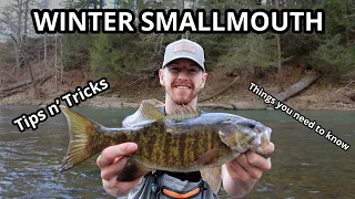 How to catch WINTER SMALLMOUTH wading creeks! (Tips and tricks)