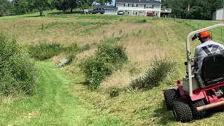 Ventrac extreme terrain brush hogging,  part 1