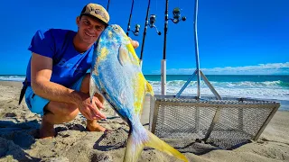 1st Beach Fishing Session of the Season - POMPANO ON!