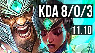 TRYNDAMERE vs KARMA (TOP) | 8/0/3, 65% winrate, Legendary | EUW Master | v11.10