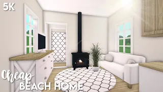 5k No-Gamepass Cheap Beach Home | Bloxburg ROBLOX speedbuild