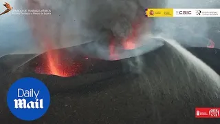 Volcano in La Palma, Spain has two new mouths spewing lava