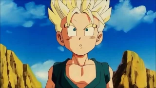 Vegeta knocks out Trunks and Goten