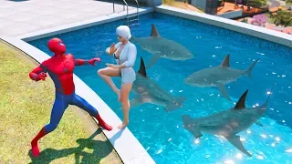 GTA 5 Water Ragdolls | Spider-Man Jumps/Fails ep.38 [Funny Moments]
