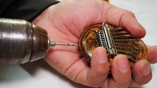 process of making a portable Korean mini Kalimba