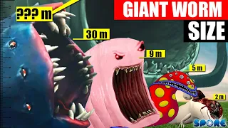 Giant Worm Monster Fights Size Comparison | SPORE