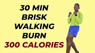 30-Minute BRISK WALKING Workout that Burns A Lot of Calories🔥300 Calories🔥