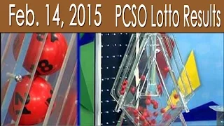 February 14, 2015 PCSO Lotto Results (6/55, 6/42, 6D, Swertres & EZ2)